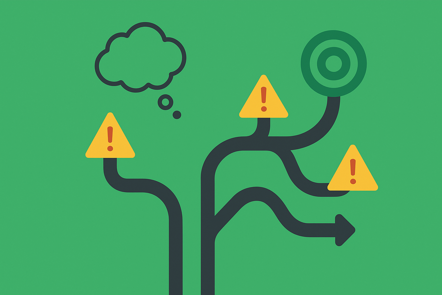 Mind maze with decision pathways showing emotional vs rational investing choices in WSY palette