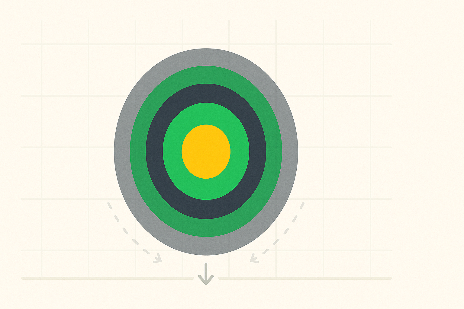 Protective barrier or buffer zone surrounding a central element in WSY green palette