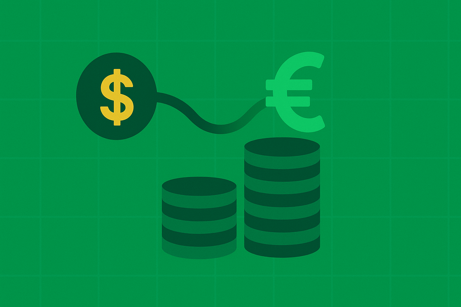 Minimalist illustration showing cash flow and yield generation with coins and percentage symbols in WSY green palette