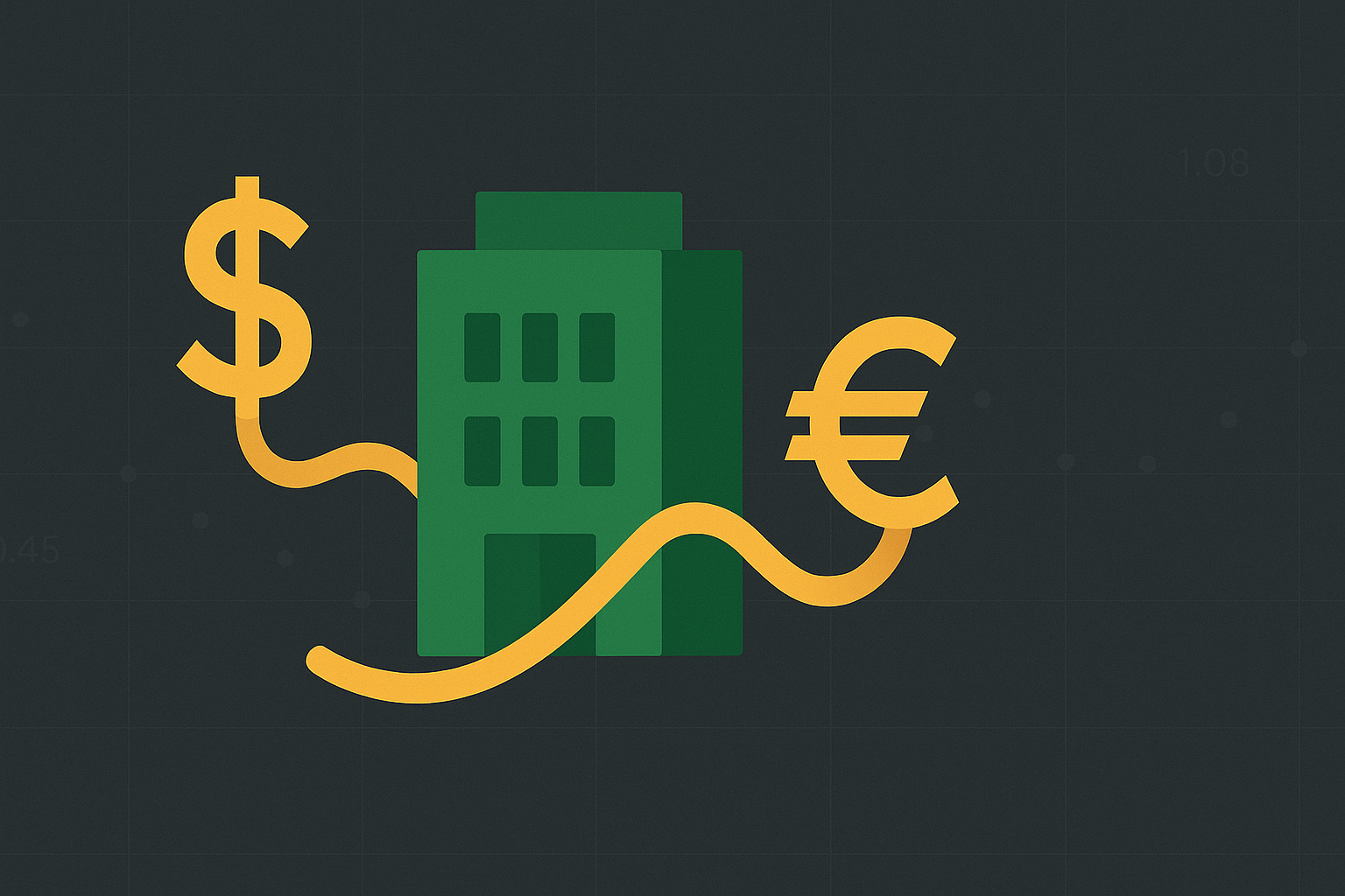 Minimalist illustration of cash flowing through business operations
