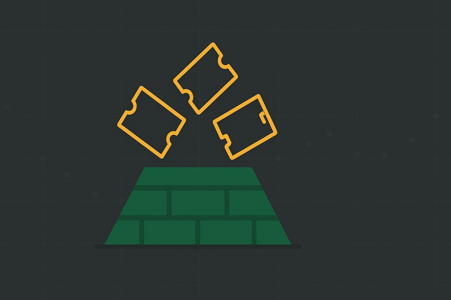 Minimalist illustration showing a strong foundation supporting an options contract