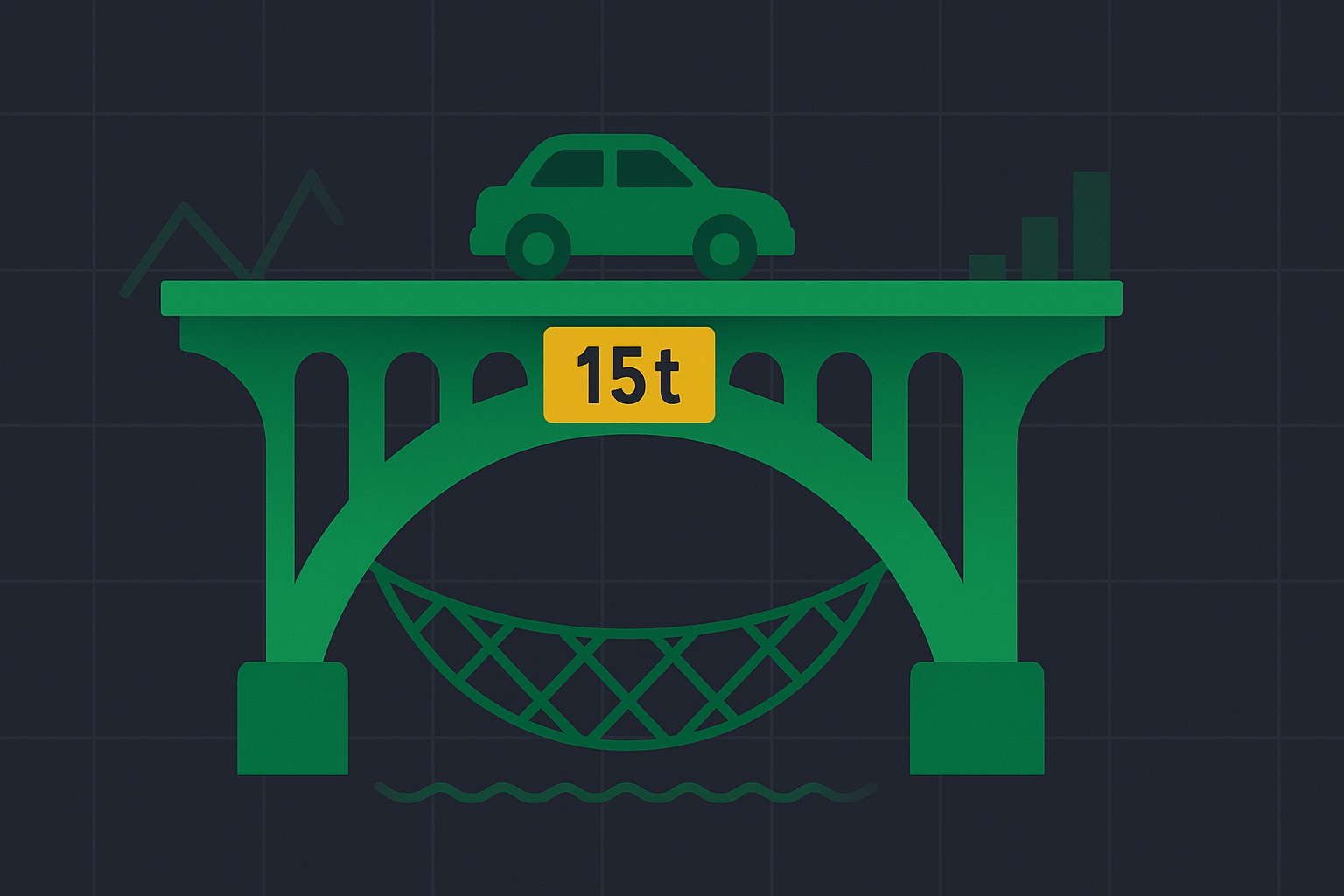 Minimalist illustration showing a protective buffer zone between price and value in WSY green palette