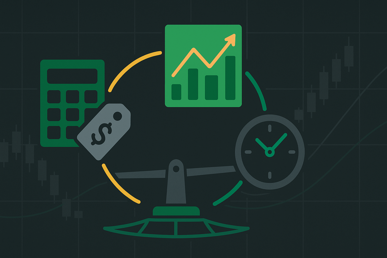 Three interconnected valuation frameworks displayed as geometric shapes in WSY green palette