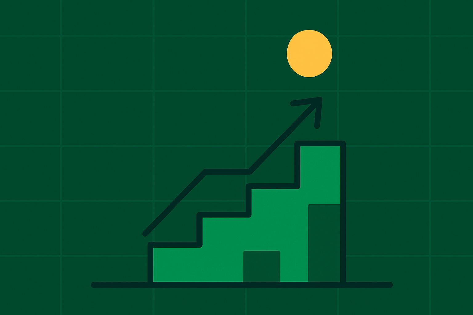 Minimalist illustration showing warning signs and caution symbols around investment decisions