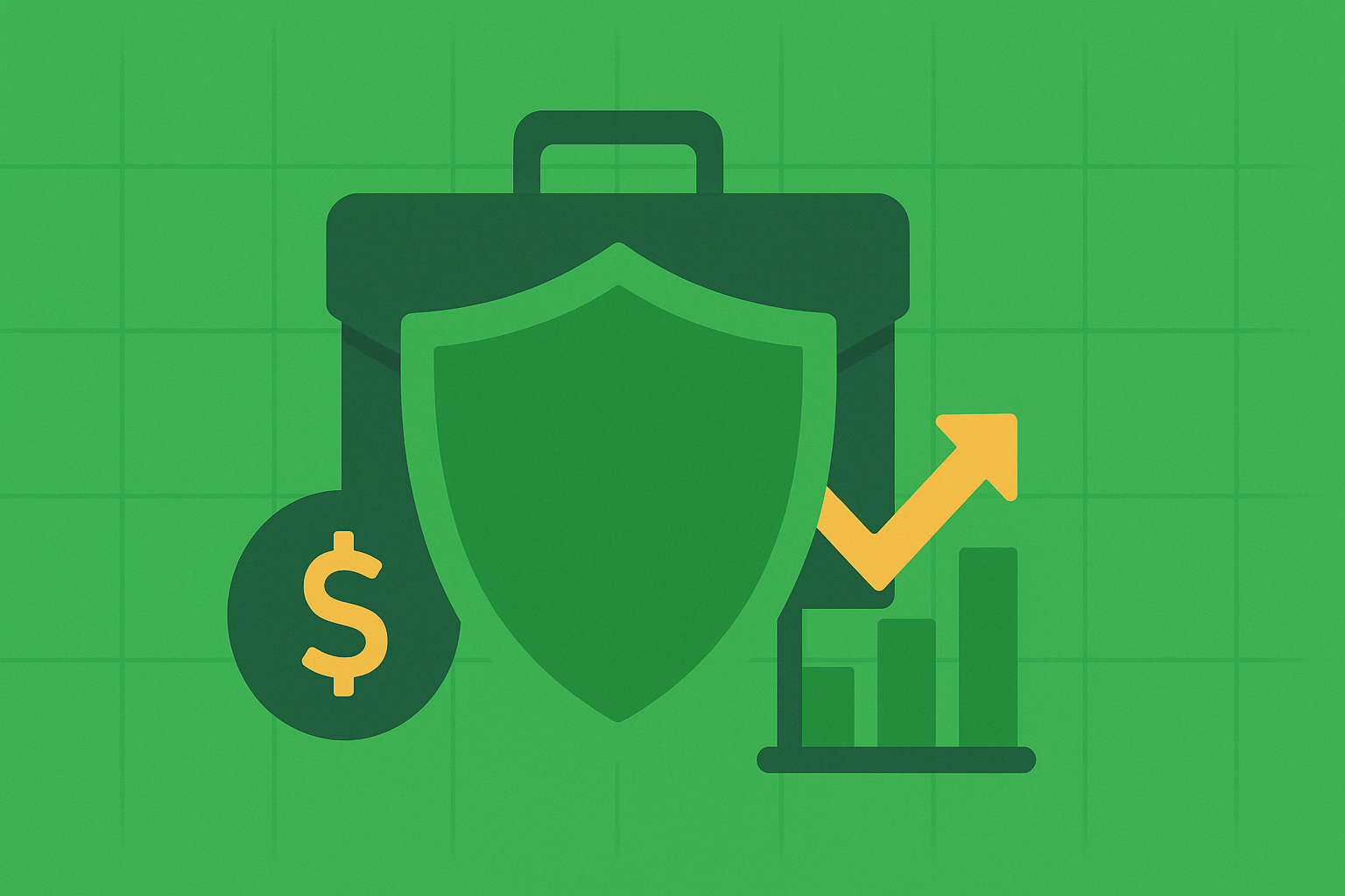 Minimalist illustration of balanced scales with warning symbols representing the careful risk assessment needed when combining value investing with options