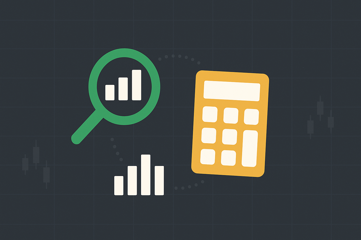 Minimalist illustration of financial tools and instruments in WSY green and gold palette