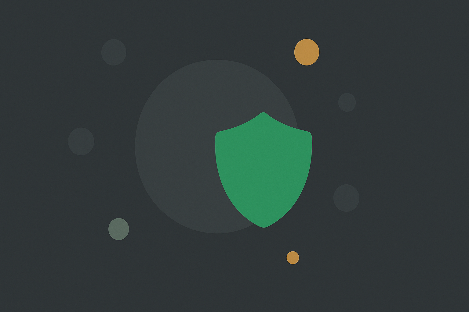 Minimalist illustration of a single large circle representing concentrated position with protective shield overlay in WSY green palette