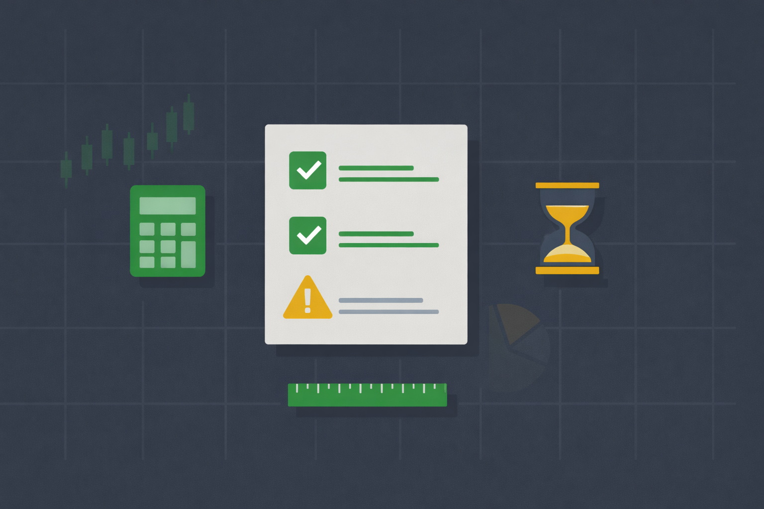 Checklist with warning icons highlighting common investing mistakes