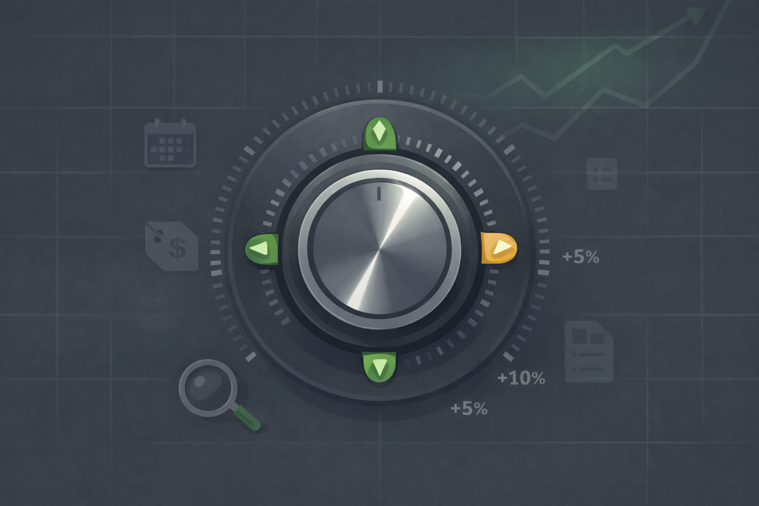 Minimalist dial being fine-tuned with precision markers in WSY green palette